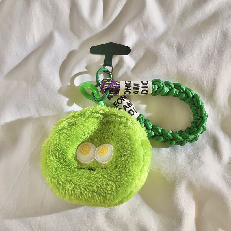 Funny Plush Expression Pouch Charm – Coin & Earbud Organizer