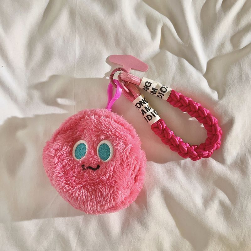 Funny Plush Expression Pouch Charm – Coin & Earbud Organizer