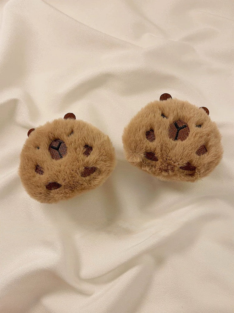 Capybara Plush Coin Purse Keychain – Small Cute Bag Charm