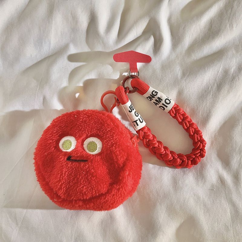 Funny Plush Expression Pouch Charm – Coin & Earbud Organizer