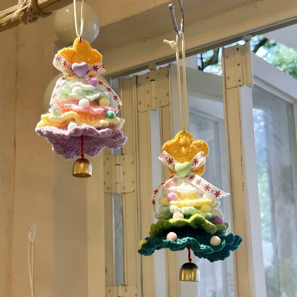 Cute Crochet Christmas Tree Keychain – Handmade Holiday Gift