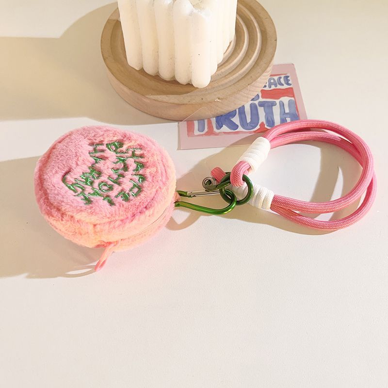 Plush Pink Coin Purse Keychain – Small Cute Bag Charm