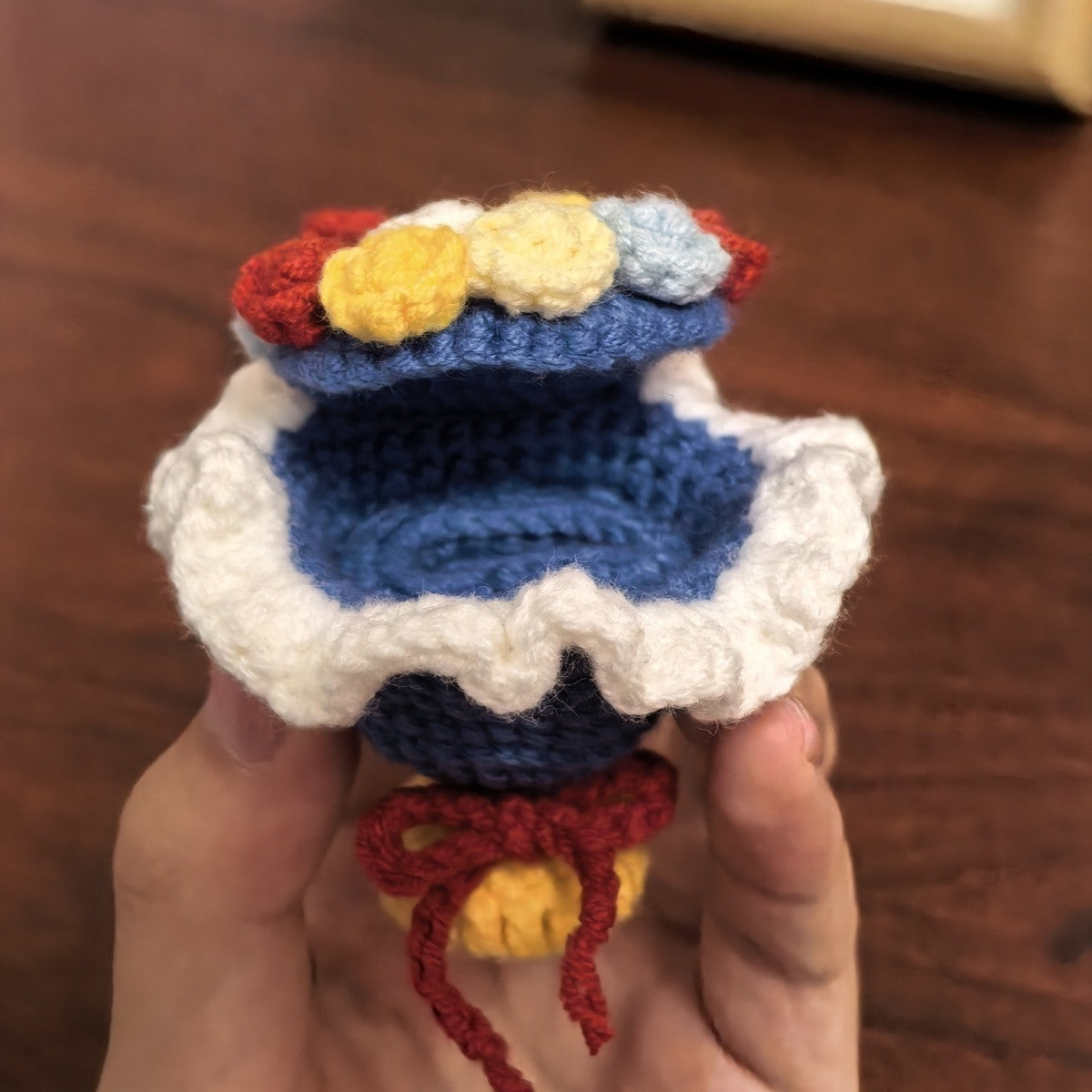 Fairytale Color Crochet Mini Bouquet Ring Box – Handmade Romantic Gift