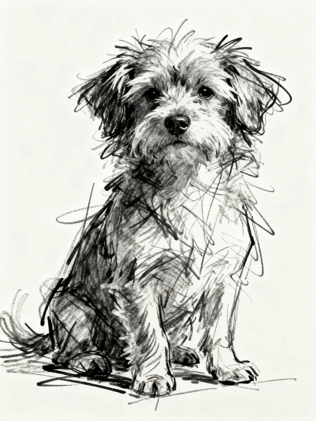 Custom Dog Sketch Drawing – Beginner-Friendly Practice Line Art