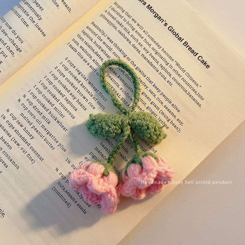 Handmade WovenBell Orchid Pendant - Cute Floral Accessory